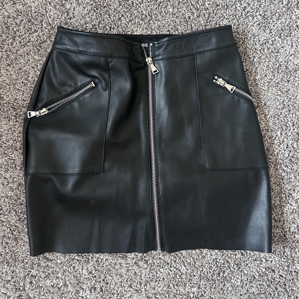 Express leather skirt
